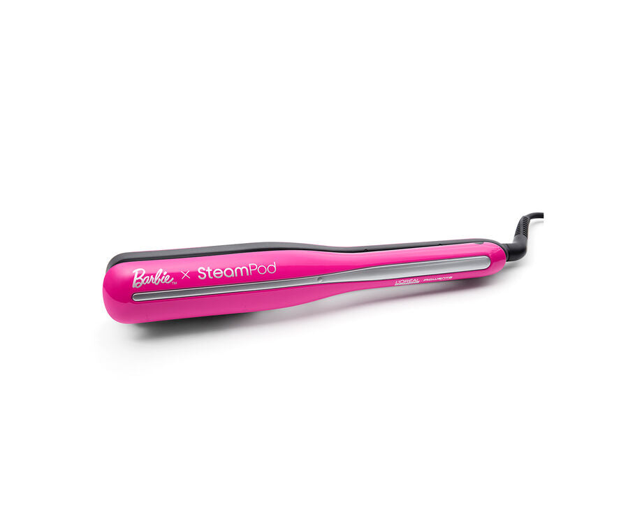 L’OREAL PROFESSIONNEL STEAMPOD 3.0 STEAM HAIR STRAIGHTENER &amp; STYLING TOOL UK PLUG LIMITED EDITION X BARBIE.