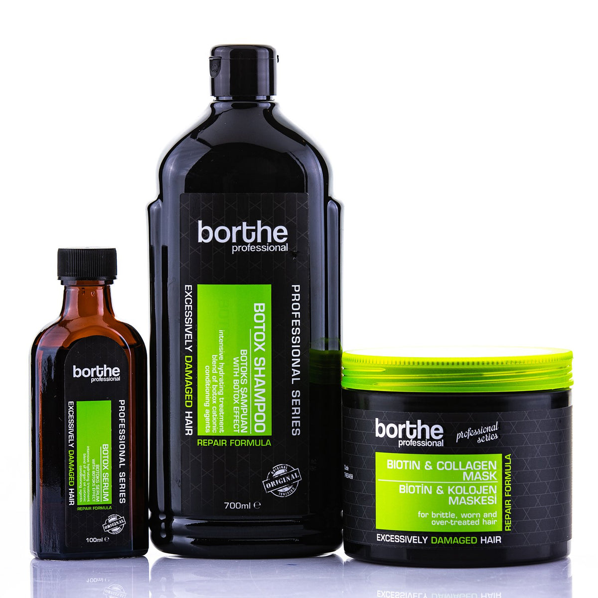 BORTHE Hair Mask With Botox Effect Repair Formula Intensive Hydrating Treatment - Excessively Damaged Hair 500ml