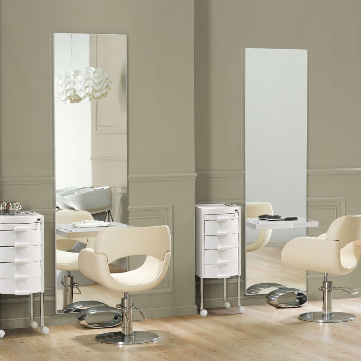 MALETTI Vanity - Mirror with LED Lighting and Hair Dryer Holder