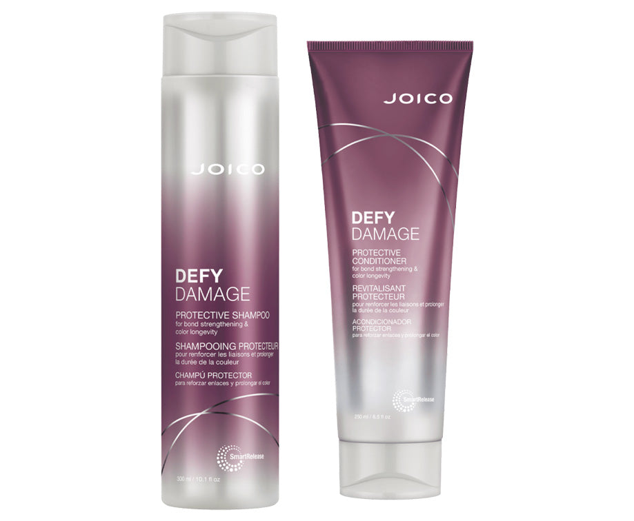 JOICO Defy Damage Shampoo 300ml & Conditioner Bundle 250ml - BeautyPom
