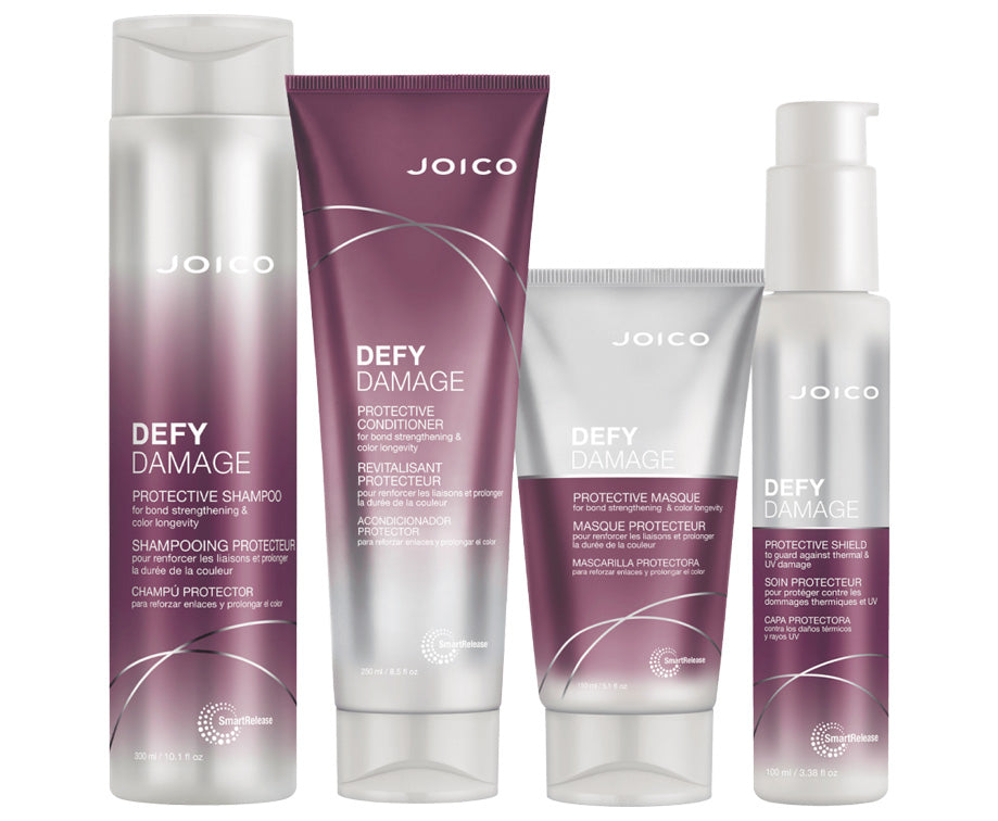 JOICO Defy Damage Shampoo, Conditioner Masque &amp; Shield Bundle